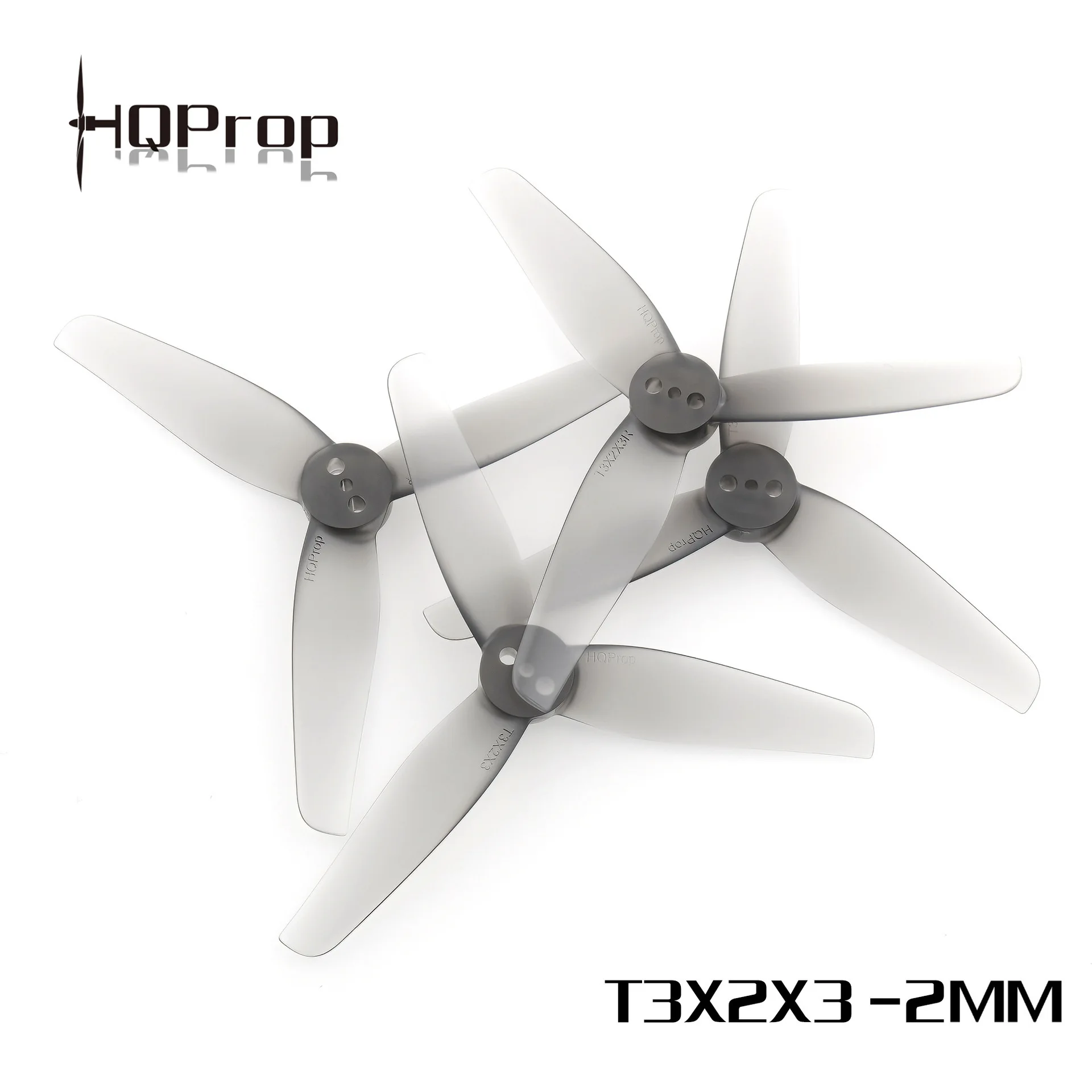 HQProp T3X2X3-2MM  2 Positive and 2 Negative  Small Pitch 3 Inches, Toothpick Machine Blades 3 Blades