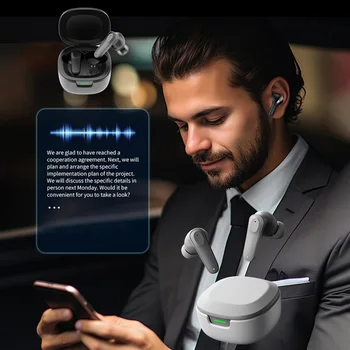 Intelligent AI Translator Earbuds Wirless BT Languages Translation Headphones Real Time Voice Translators for Business Travel 4