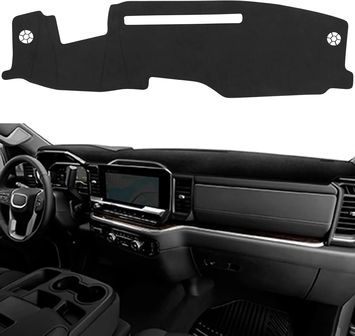 Dash Cover for 2022-2025 Chevy Silverado/GMC Sierra 1500 Dash Cover Mat Accessories 2024 2025 Silverado/Sierra 2500HD 3500HD Non