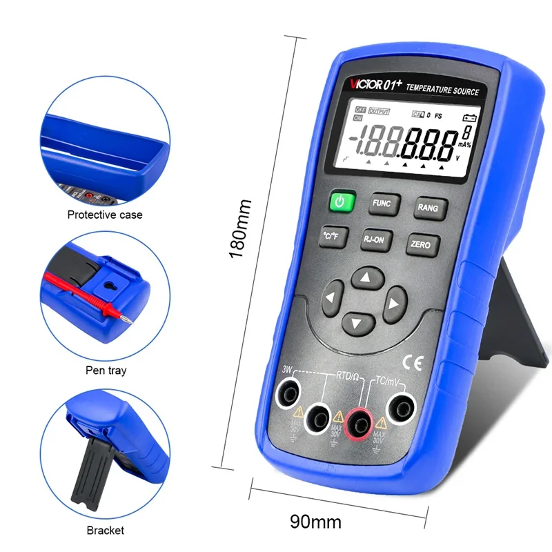 RUOSHbiom01 S-décent brateur de température, sortie de haute précision, détecteur de vérification de la température, étalonnage de l'utilisateur, thermocouple de source