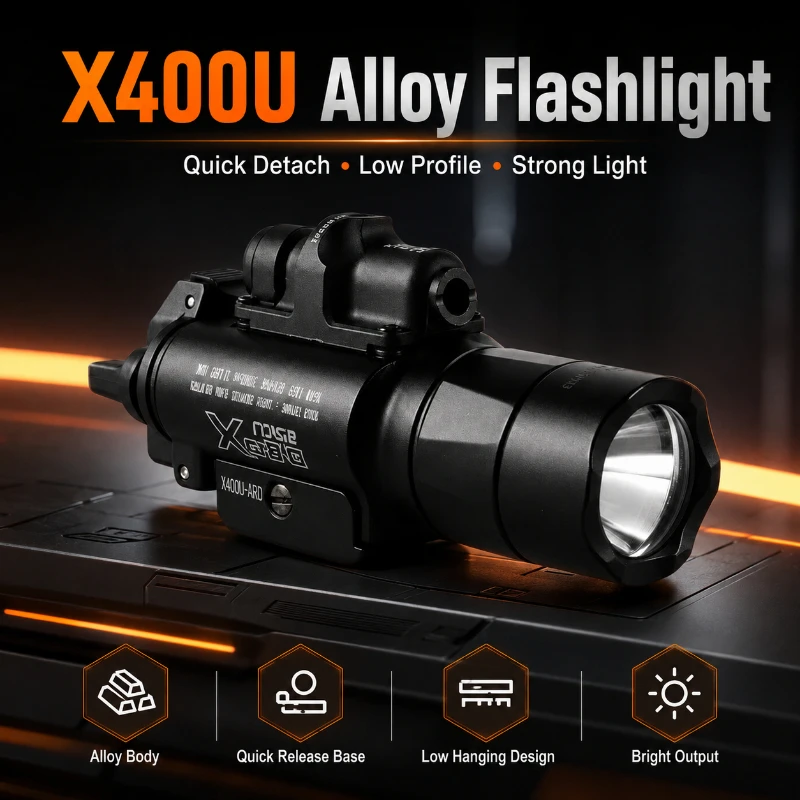 Adjustable Position Correction X400U Alloy Torch Quick Unhook Under Frame High Output Lighting Lamp