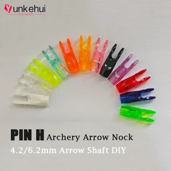 50pcs Archery Pin Nock 4.2/6.2mmArrow Nock 16strands Bowstring Shooting Arrow Tail for Outdoor Compound Bow Hunting Accessories