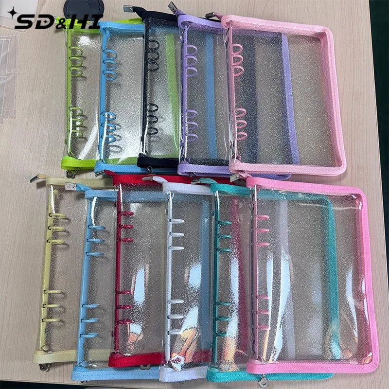 A5 Size Glitter PVC Sticker Album Loose-leaf Notebook Photo Album Case For Instant Camera Star Collection Album