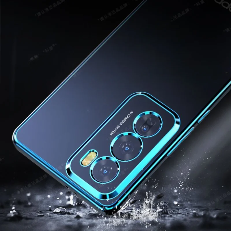 Luxury TPU Plating Slim Case For OPPO Reno 12 Pro Transparent Soft Protective Back Cover For oppo reno12 reno12 pro Reno 12Pro