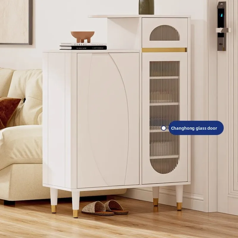 

ZYY door-to-door double-sided shoe cabinet, living room cream wind entrance foyer cabinet