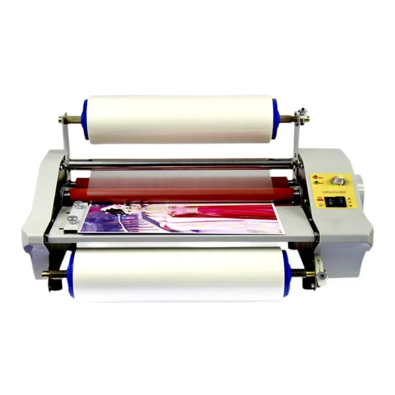A3 Paper Laminating Machine Cold Roll Laminator Four Rollers Worker Card Office File Laminator FM360 110v/220v Laminating Machin