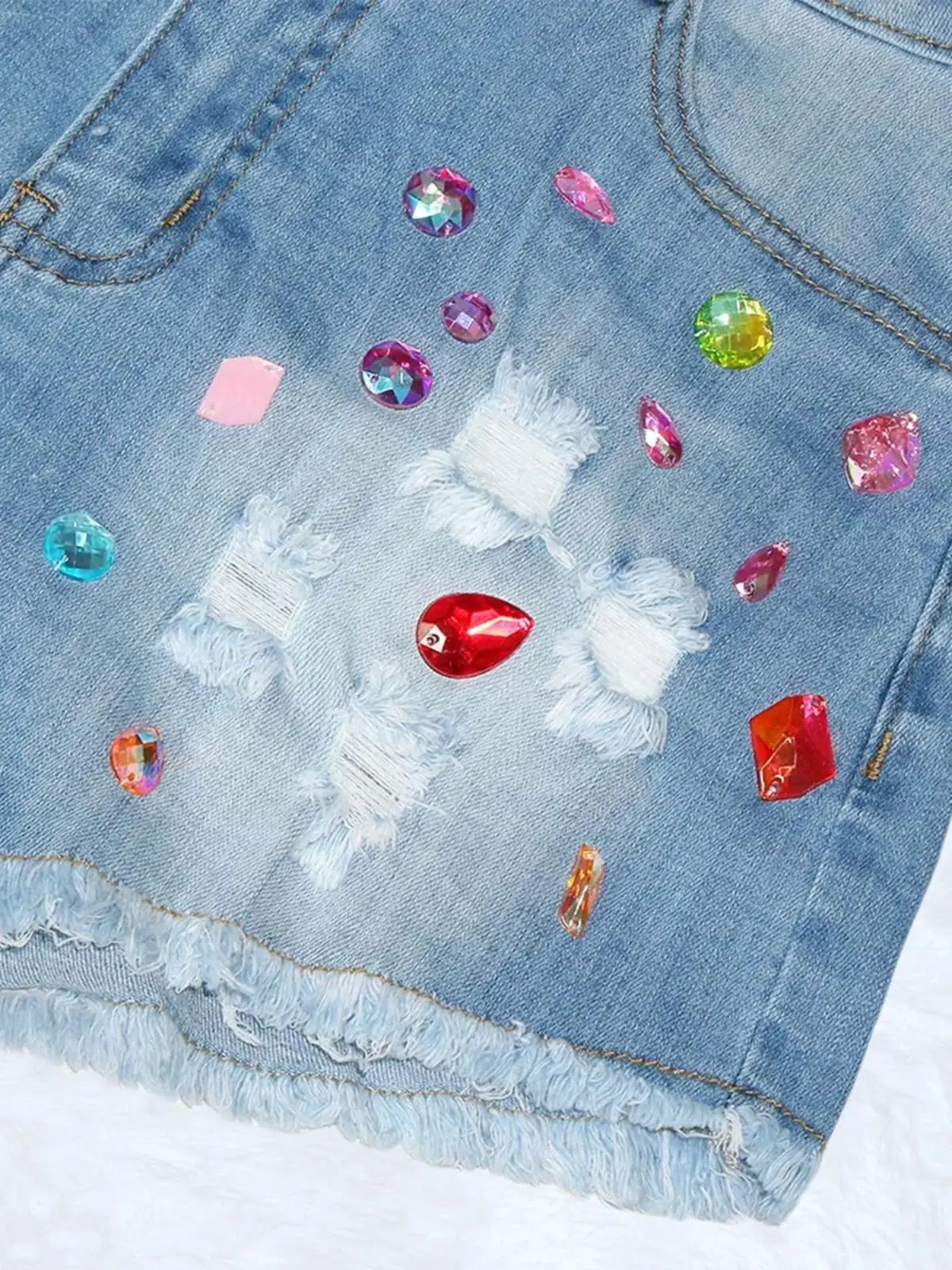 Plones cortos de mezclilla de pierna recta para mujer, estilo urbano, cintura l, cierre con botones, sor regular...