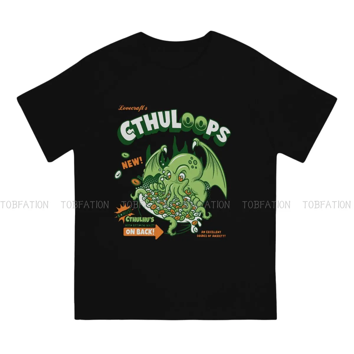 Cthulhu Mythos Cthuloops! All New Flavors!  TShirt Men Graphic Loose Punk Crewneck Cotton T Shirt