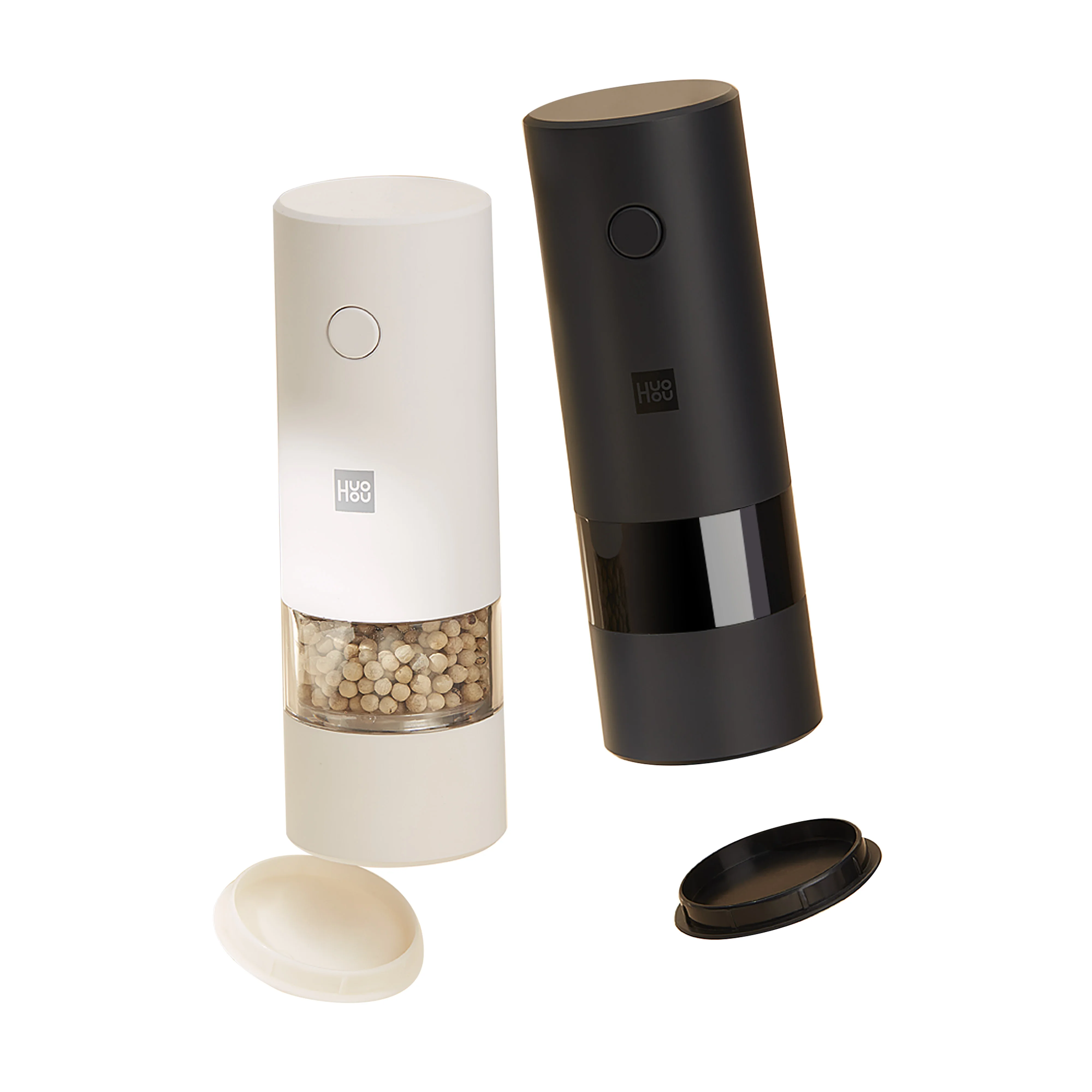 

Huohou Electric Grinder Automatic Mill Pepper And Salt LED Light 5 Modes Peper Spice Grain Pulverizer For Cooking