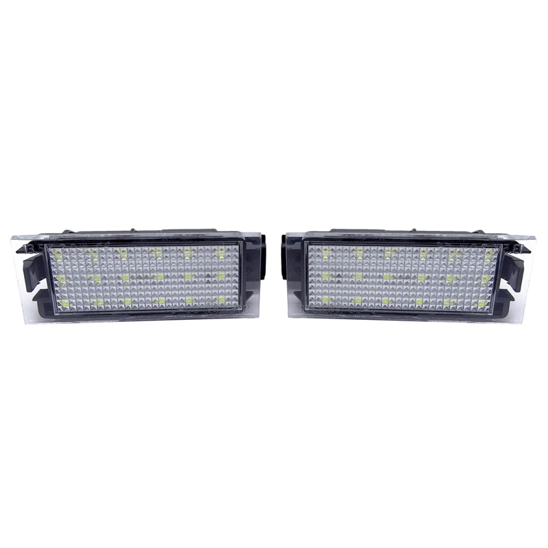 2pcs 18LEDs 13.5V Car Number License Plate Light for Renault Clio MK III Laguna MK II Vel Satis 2006 Car 2 Pin LED Lamp Kit