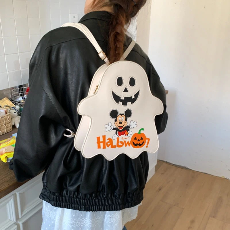 Mickey Mouse Shoulder Bag Halloween Funny Pumpkin Bag Creative Diagonal Cross Bag Splicing Cartoon Bag Children'S Gifts view 2