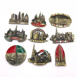 Dubai metal refrigerator sticker travel magnetic creative hand letter sailing hotel high-rise souvenir alloy Burj Khalifa metal
