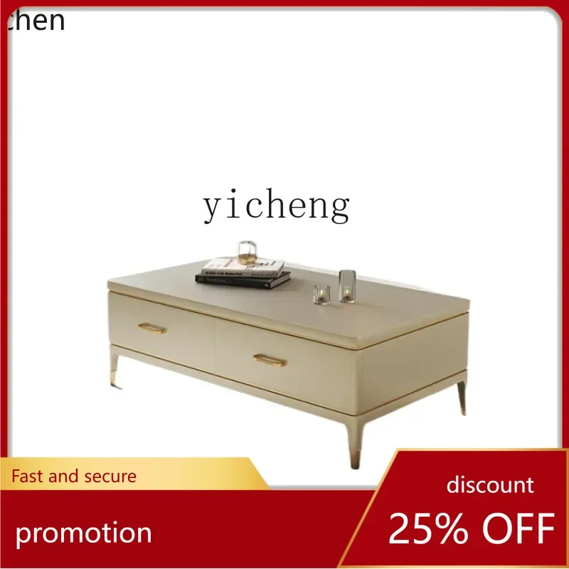 

HXL Small Apartment Living Room Creative Simple Modern Solid Wood Coffee Table TV Cabinet Combination