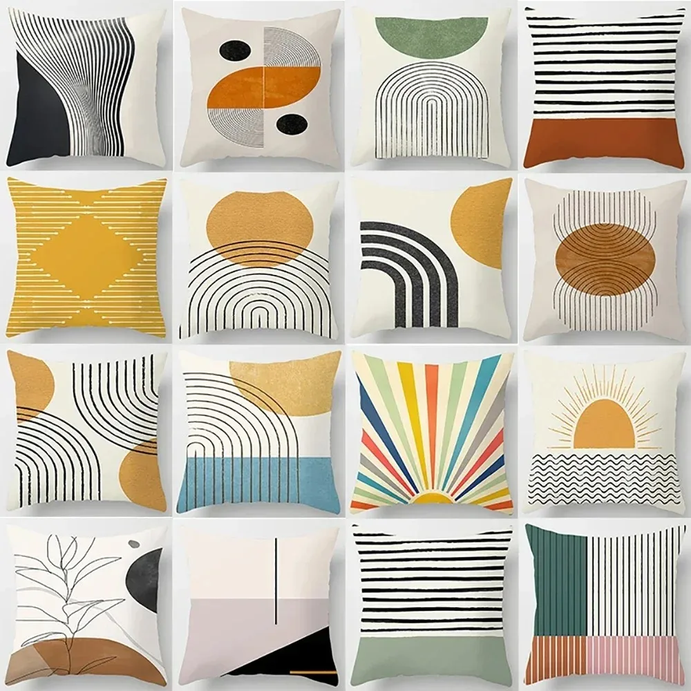 Pillow cover 50x50 Pillow cases decorative abstract line pattern home office bedroom sofa car cushion cover 50x50