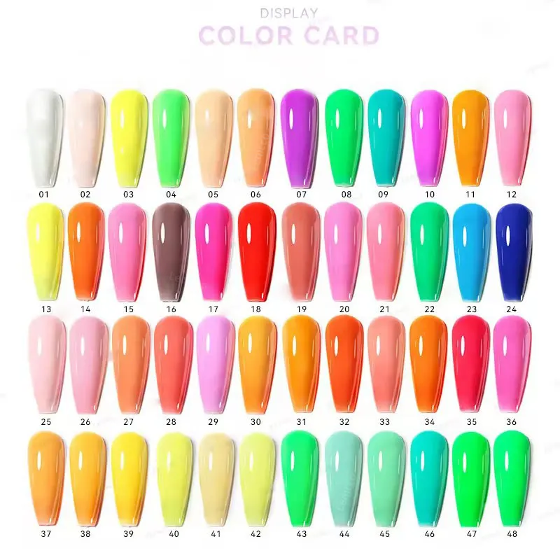 Eleanos Exclusive Luminous 48 Colors Gel Polish Set Set Macaron Color Glow In Dark Phototherapy Nail Gel Soak Off UV Varnishes