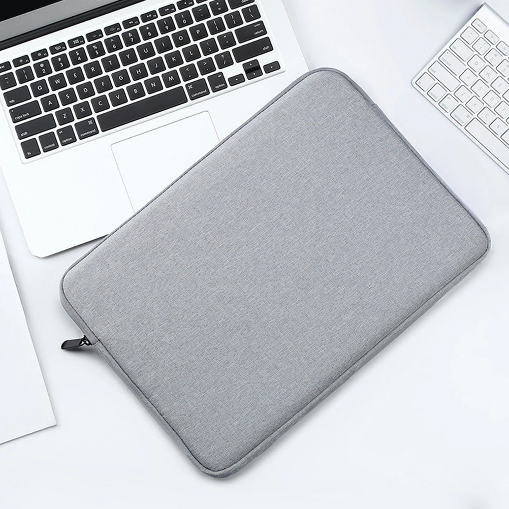 

13 Inches Laptop Storage Bag Portable Computer Tote Bag Simple Briefcase for Outdoor Travel Home (Grey)