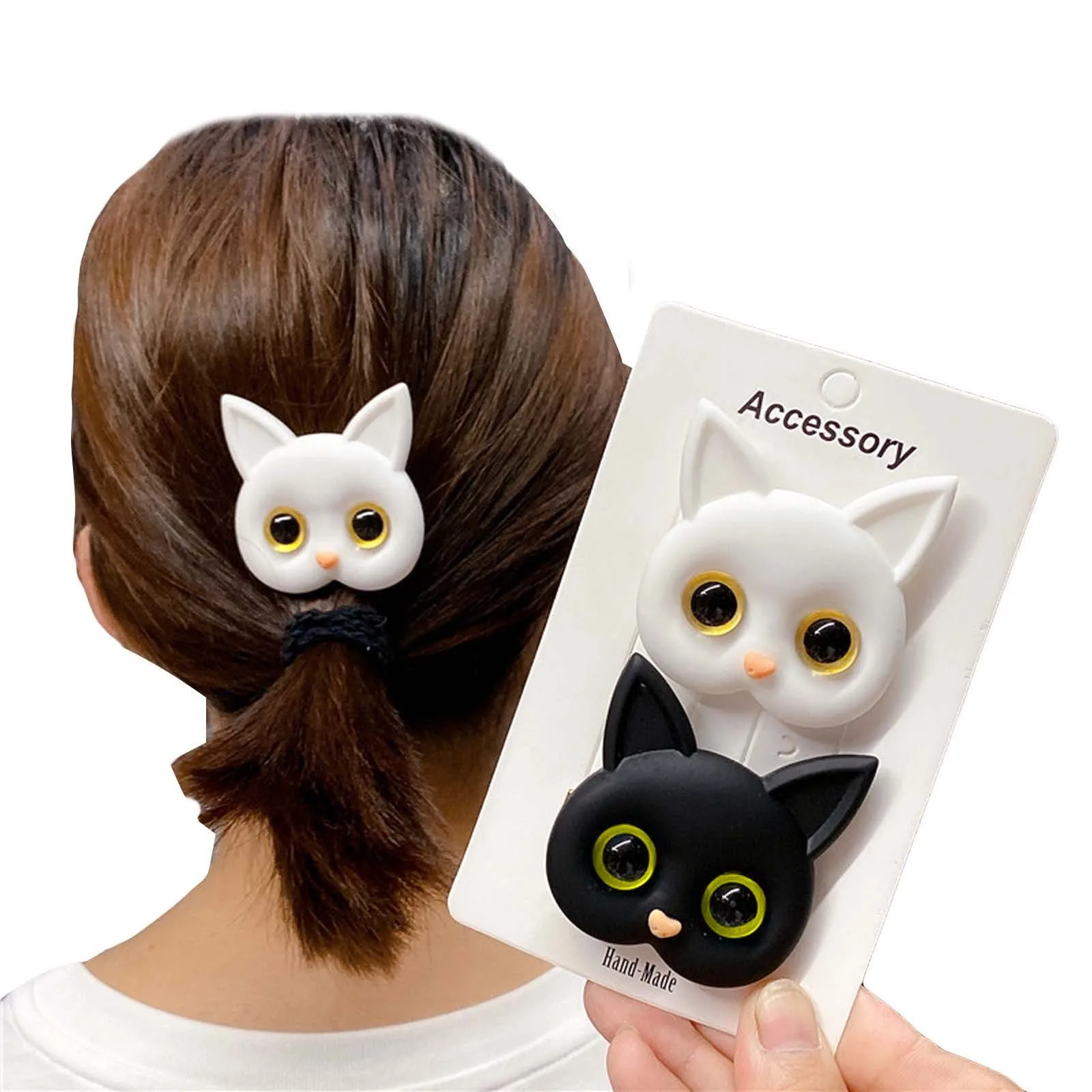 Pinzas para el pelo con forma de gato para mujer, pasadores a la moda, accesorios para el cabello, adornos, regalo, novedad de 2024