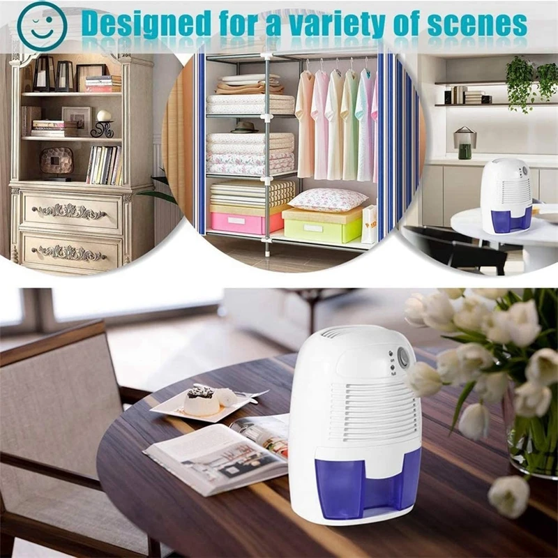 

Mini Dehumidifier USB Portable Air Dryer Electric Cooling With 500ML Water Tank For Home Bedroom Kitchen Office Car