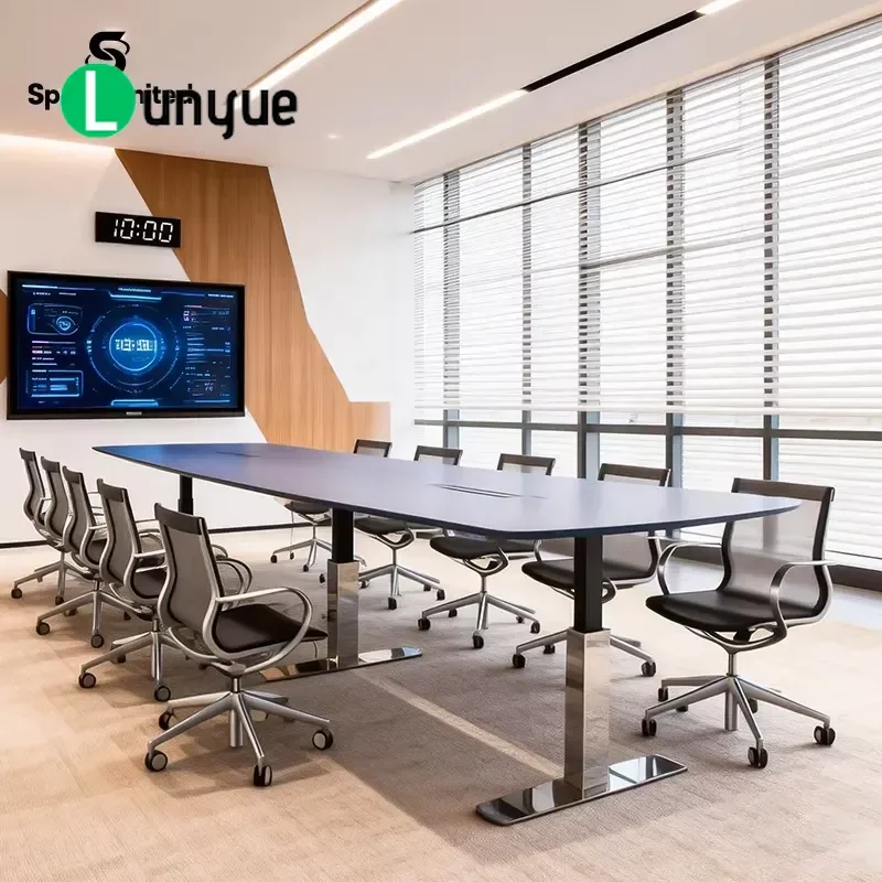 Light Luxury Solid Wood Conference Table Modular Desktop for Meeting Room Training Reception Office Furniture Durable Stylish