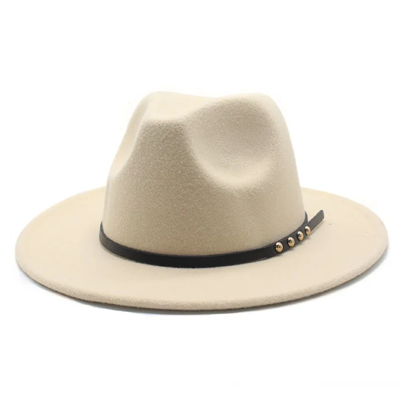 AliExpress-Chapéu Fedora De Borda Plana De Lã, De Borda Largo, Chapéu Reto, Novo, Outono e Inverno, LMN 010