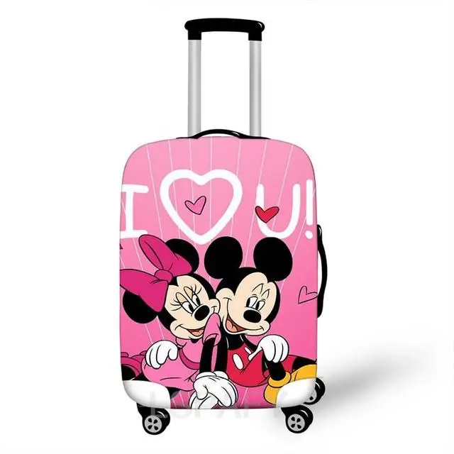 Cubierta protectora de equipaje de tela de Mickey Mouse, cubierta elástica Digital 3D, cubierta de maleta de carro, accesorios de viaje, 18-32