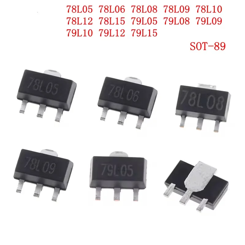 20PCS 78L05 78L06 78L08 78L09 78L10 78L12 78L15 79L05 79L08 79L09 79L10 79L12 79L15 SOT89 SOT SMD SOT-89 Triode New In Itock