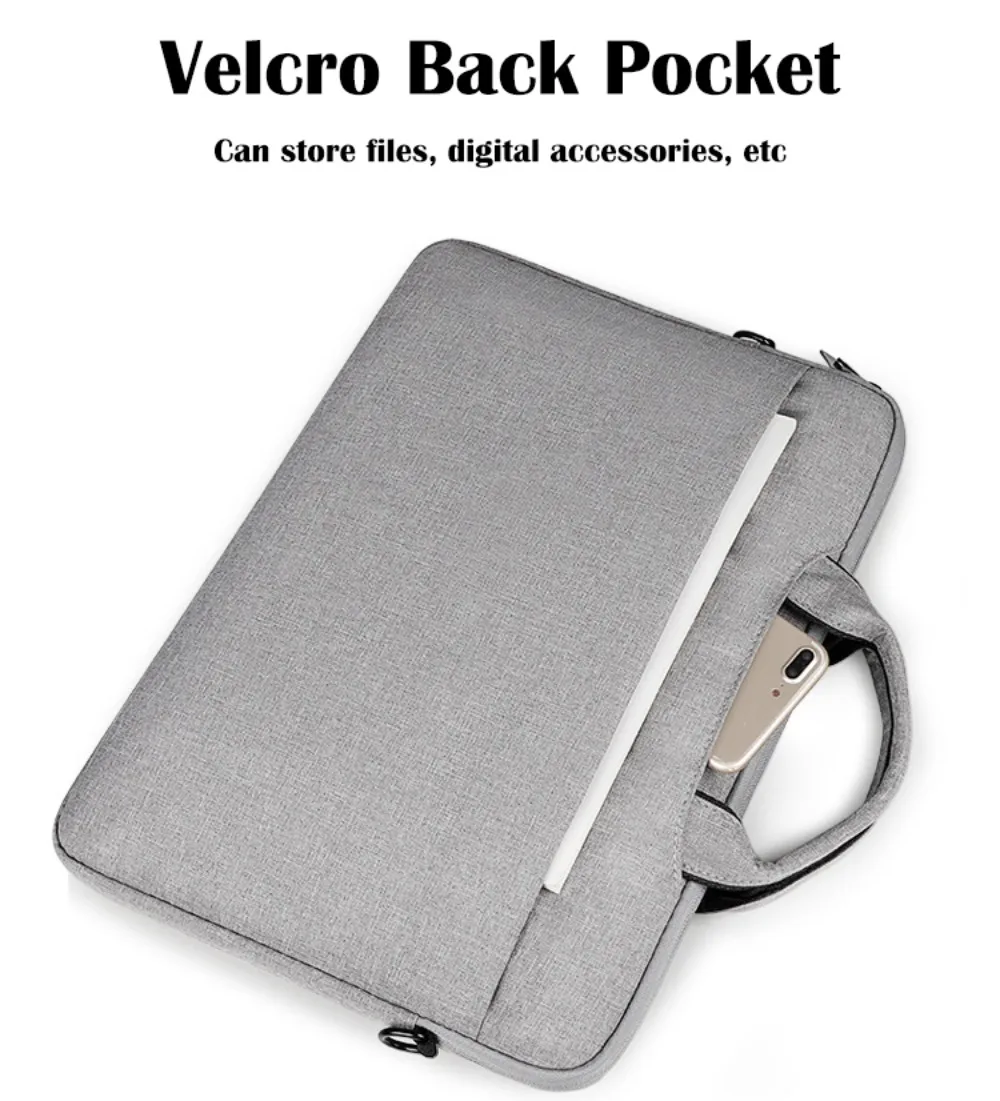 

Для универсальной противоударной сумки для ноутбука, большая вместительная сумка для ноутбука с защитой от царапин, простая повседневная сумка на плечо Lenovo/HP/Dell/Asus