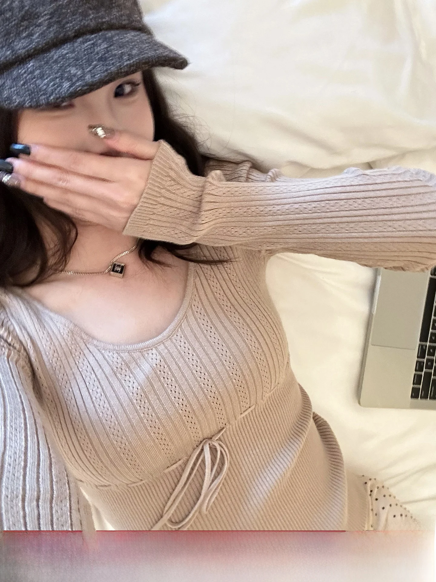 

Зимний вязаный свитер Anneop с поясом, женский, приталенный, повседневный, с V-образным вырезом, длинными рукавами, цветной