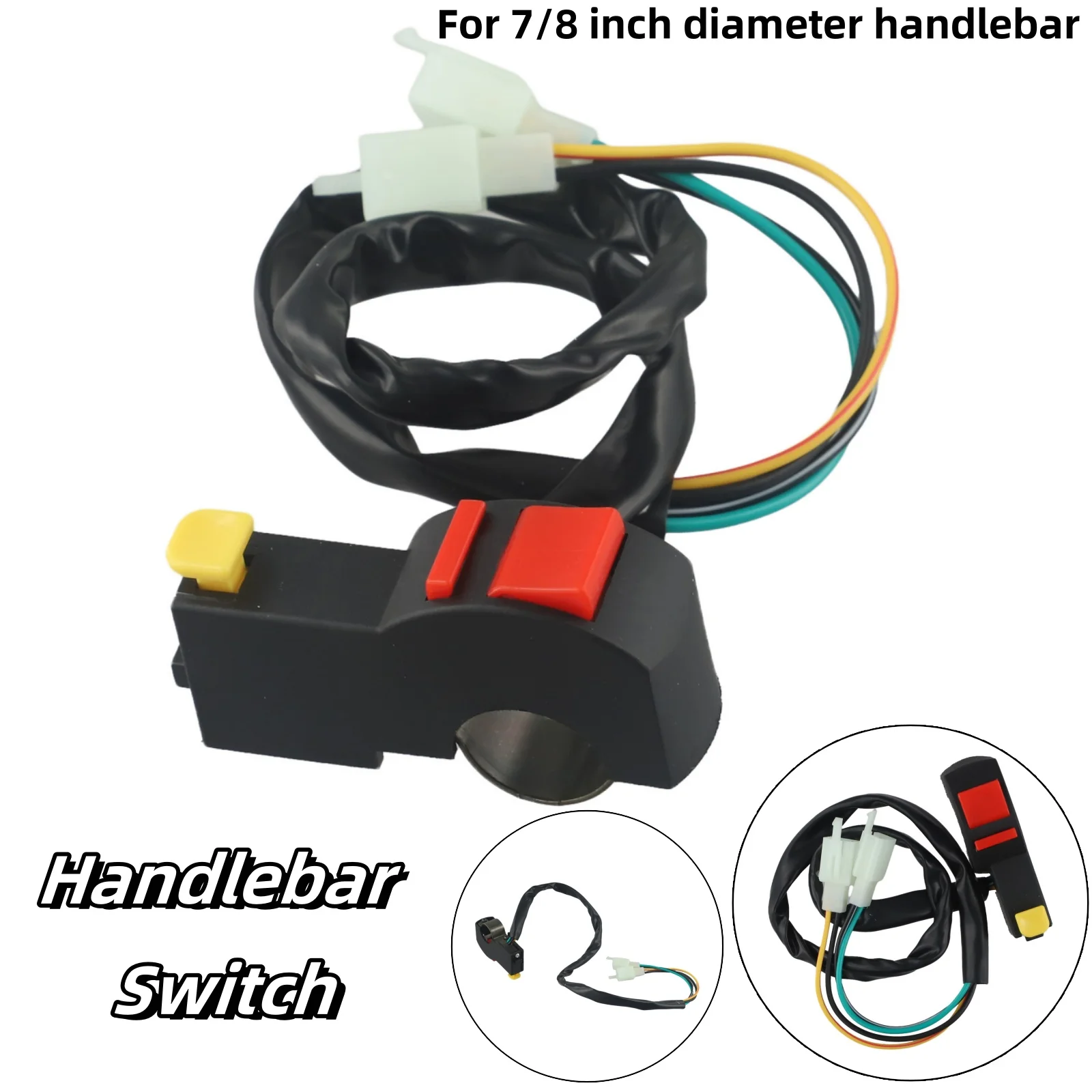 

Motorcycle Multi-function Combination Handlebar Switch Electric Start On Off Button 7/8 Inch Diameter 4pin Handlebar Switch