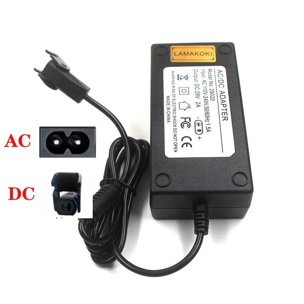 60W 29V 2A 2 Pin Power Supply Adapter Massage Chair Electric Electric Actuator For 24V 1.8A Connector Sofa Recliner Charger