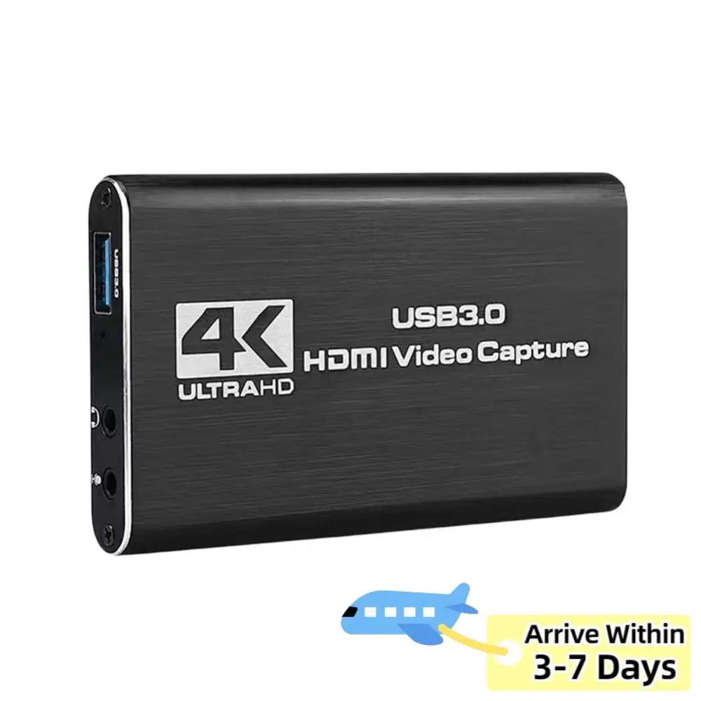 

USB3.0-карта для захвата видео 4K 60 Гц, HDMI-совместимая карта для записи экрана, HD HDMI-совместимый рекордер для игр на PS4