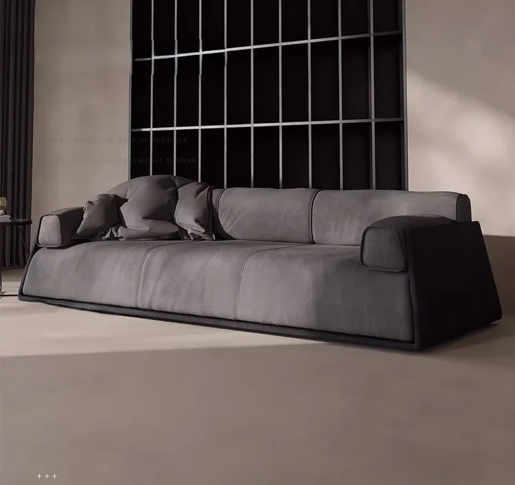 ！@Modern Flannel Sectional Sofa Set Three-Seat Trapezoidal Design Modular Comfortable Sofa for Villa Living Room & Mall Corner U