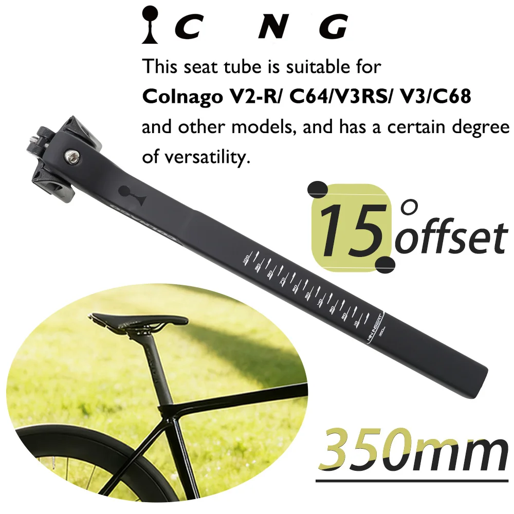 

15mm offset full carbon black matte seat post C68 series350mm suitable for Colnago V2-R/ C64/V3RS/ V3/C68 V4RS bicycle seat post