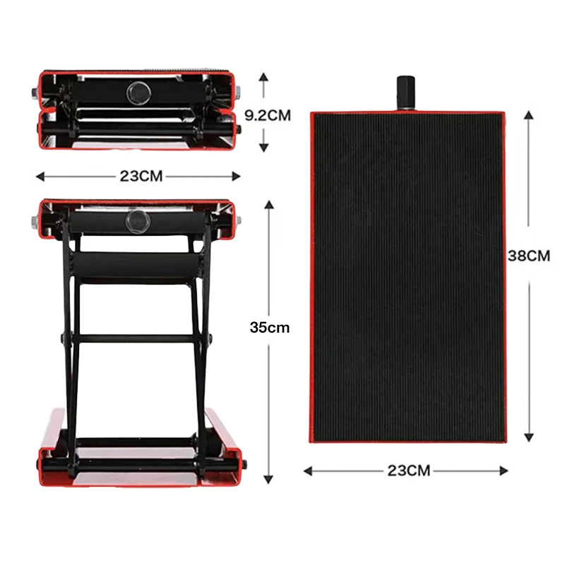 Herramientas de mantenimiento automotriz universales ajustables de 1100 lb (500 kg), elevador de tijera plegable para motocicleta de 1100 lb, soporte de elevación