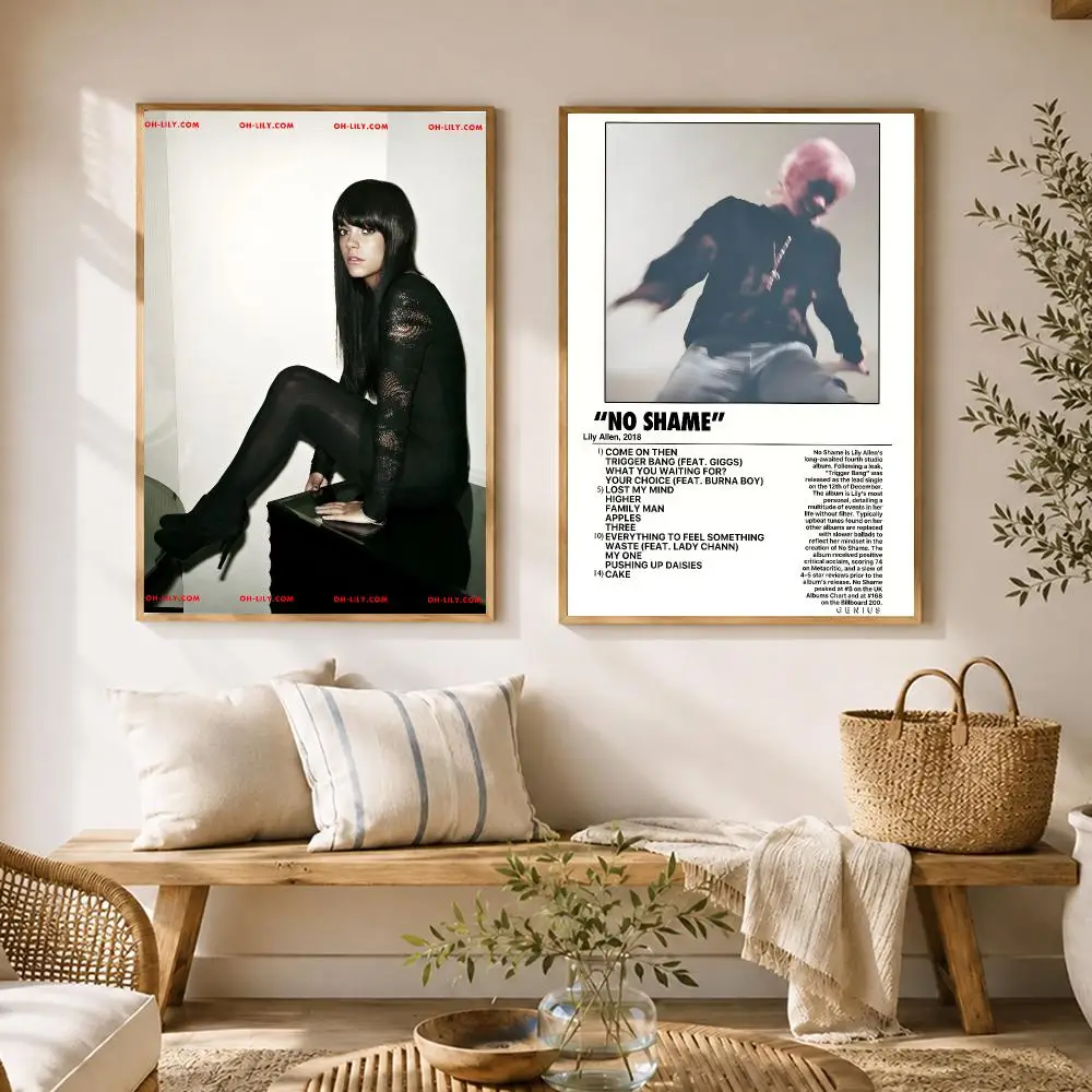 Pop Singer Lily Allen Poster HD poster wall art self-stick no-residue for home cafe office great gift