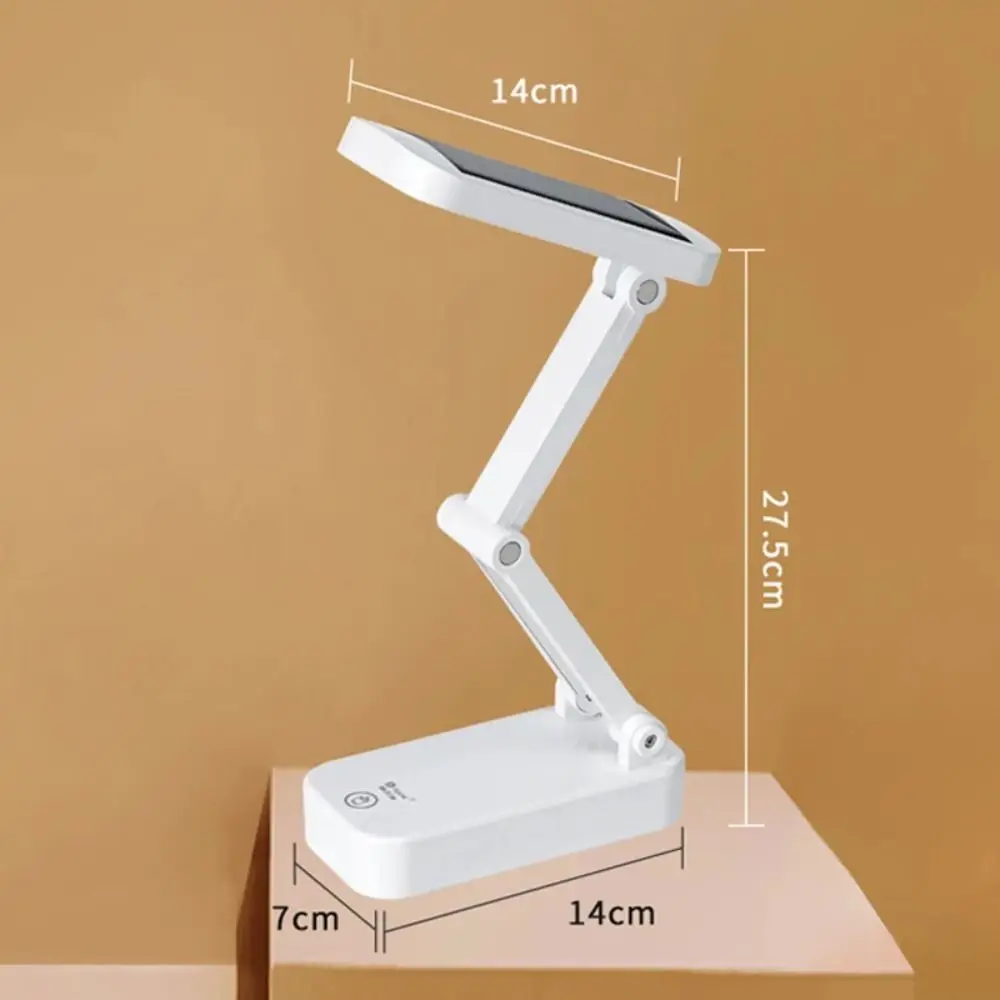 Imagem -06 - Economia de Energia Dobrável Solar Powered Desk Lamp Carregamento Usb Luz de Leitura Regulável Portátil Touch Table Lamp para Estudante