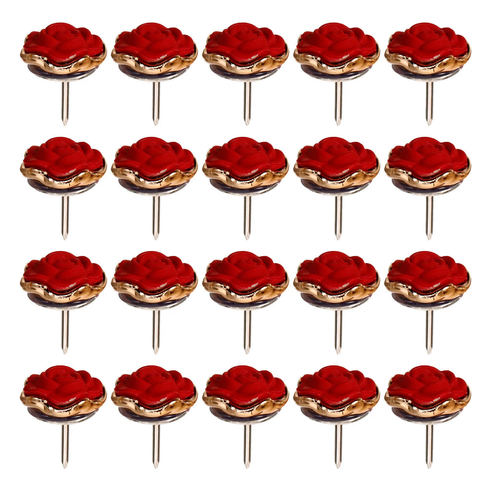 30 Pcs Rose Flower Decorative Needle Maps Supplies Bulletin Board Replaceable Push Pin Resin Office Desk Accessories Daily Use