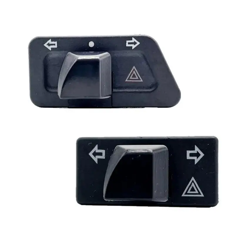 2Pcs Universal Motorcycle Turn Signal Hazard Light Switch Durable ABS Easy Install for Street Bike Cruiser Moped Parts