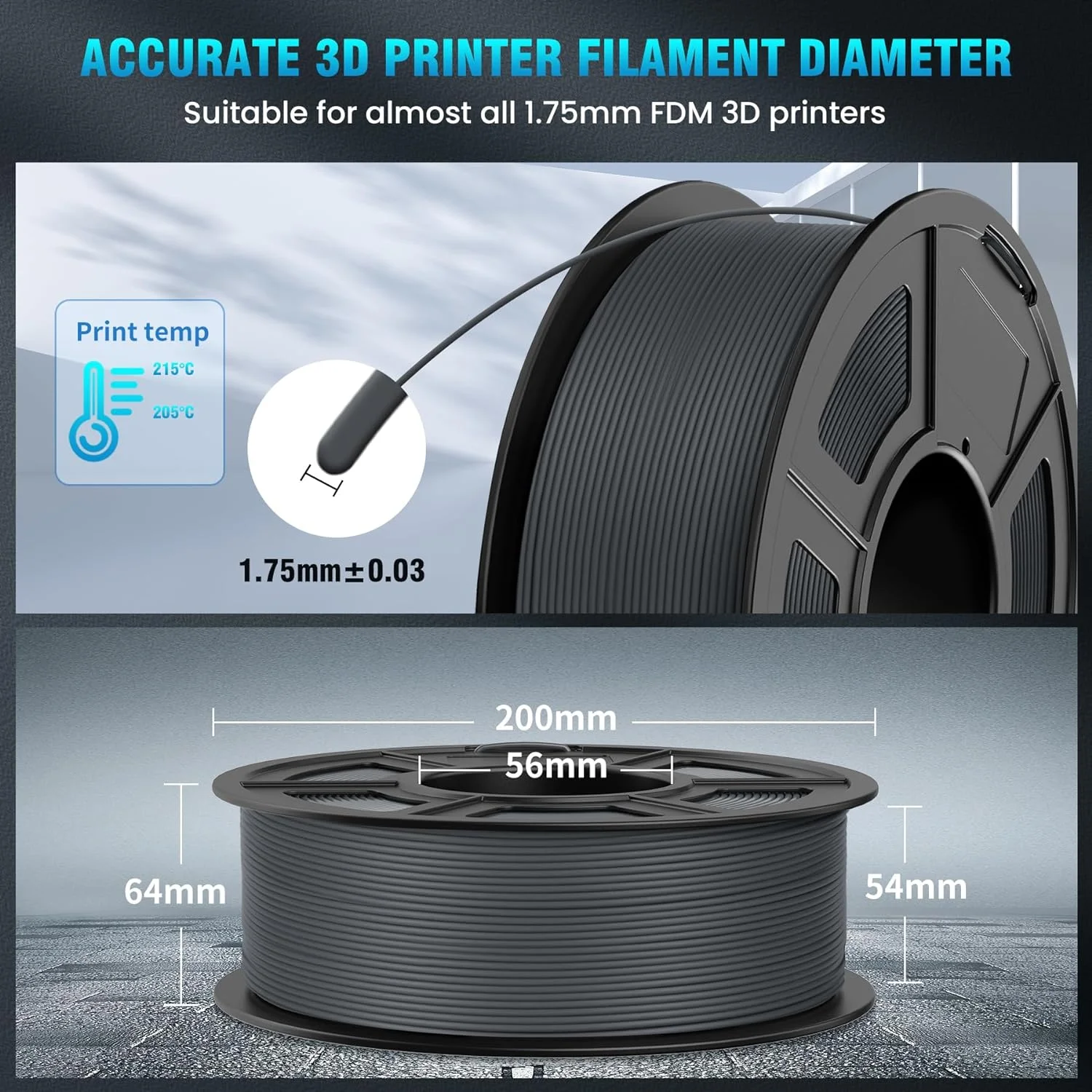 JAYO AntiString PLA 3D Printer Filament No String PLA Filament 1.75mm APLA Neatly Wound  3D Printing Filament 1.1KG/ROLL for 3D