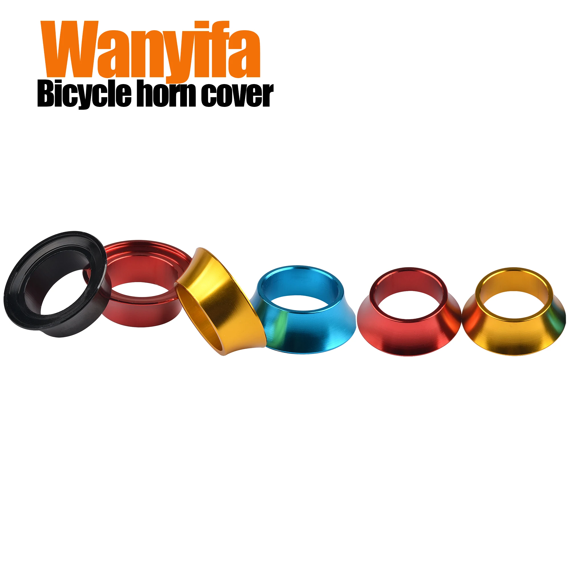 Wanyifa Bicycle Horn Cover 15mm Aluminium Alloy Ring Horn Cover MTB Bike Accessories