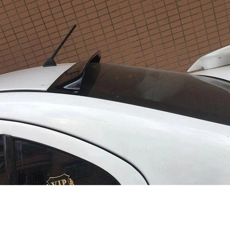 For Roof Spoiler Wing Mitsubishi Lancer EX ABS Plastic Car Rear Window Black Tail FIN Accessories 2009-2016 Year