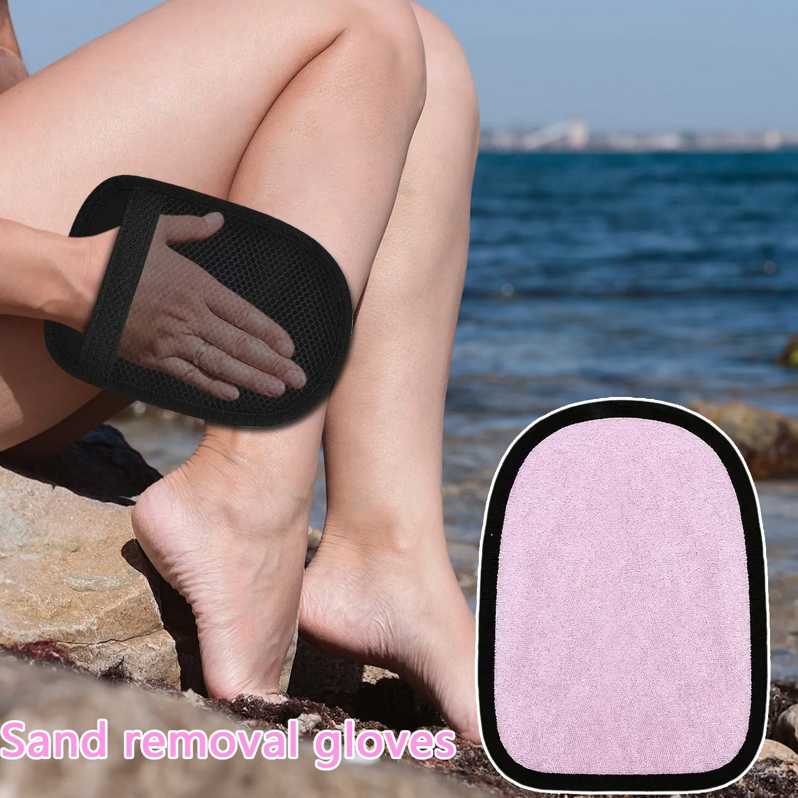 Reinigung Wischhandschuhe Strand Sand Entfernung Handschuhe Kinderspielzeug Strand Sand Entferner Saubere weiche und hautfreundliche Baumwollhandschuhe