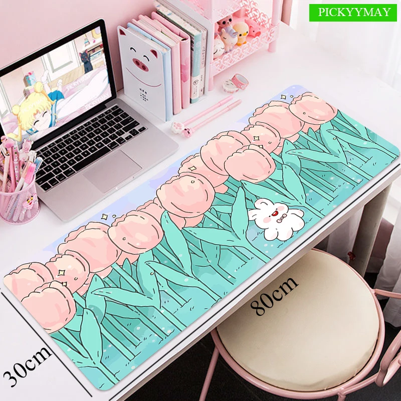 

Cute Rabit Large Mat Gaming Mouse Pad Big Gamer Mousepad 50x100cm Rubber Keyboard Mats Desk Pad Mat Table Carpet Mausepad