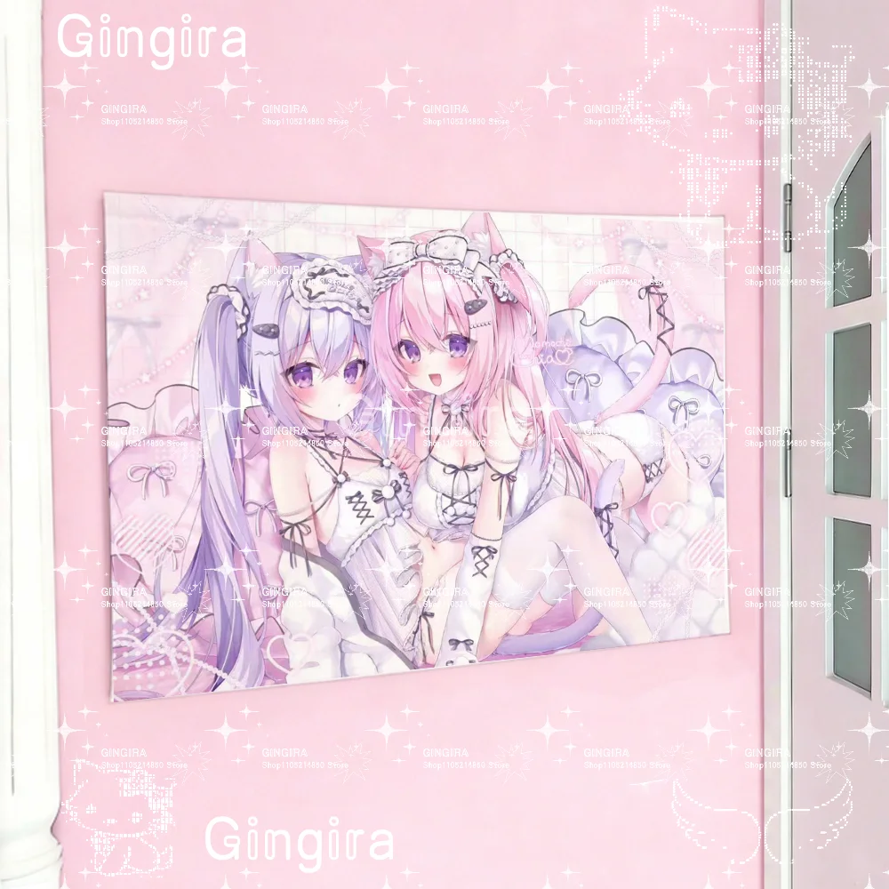 Peach Bean Artist 2D galgame dormitory bedroom decoration tapestry fabric indoor hanging fabric