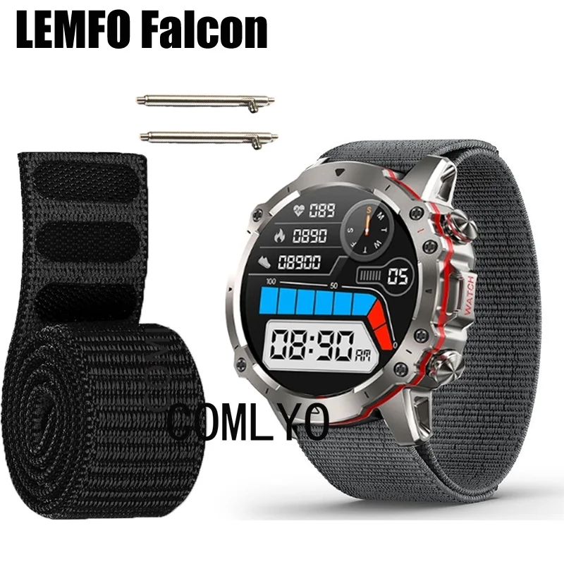 NEW For LEMFO Falcon Strap Nylon Watch Band Hook&Look Soft Belt Watchband