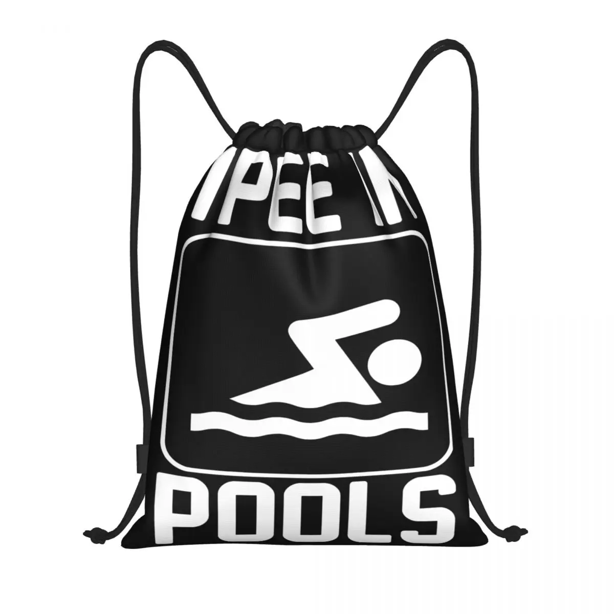 

I Pee In Pools Multi-function Portable Drawstring Bags Sports Bag Book Bag For Travelling