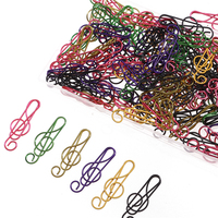 20/30/50/100pc Colorful Music Note Shaped Paper Clips Decorative Colorful Decor For Clothes Cloth Clip