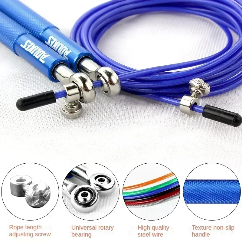 1PCS Speed Jump Rope Crossfit Professional Skipping Rope For MMA Boxing Fitness Skip Workout Training With Carrying Bag