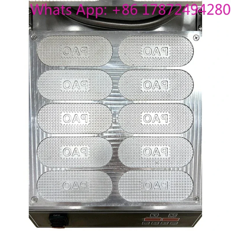 110V-240V 1500W Adjustable Thermostat Cookie Maker Machine 10Pcs Electric Commercial Or Household Biscuits Maker
