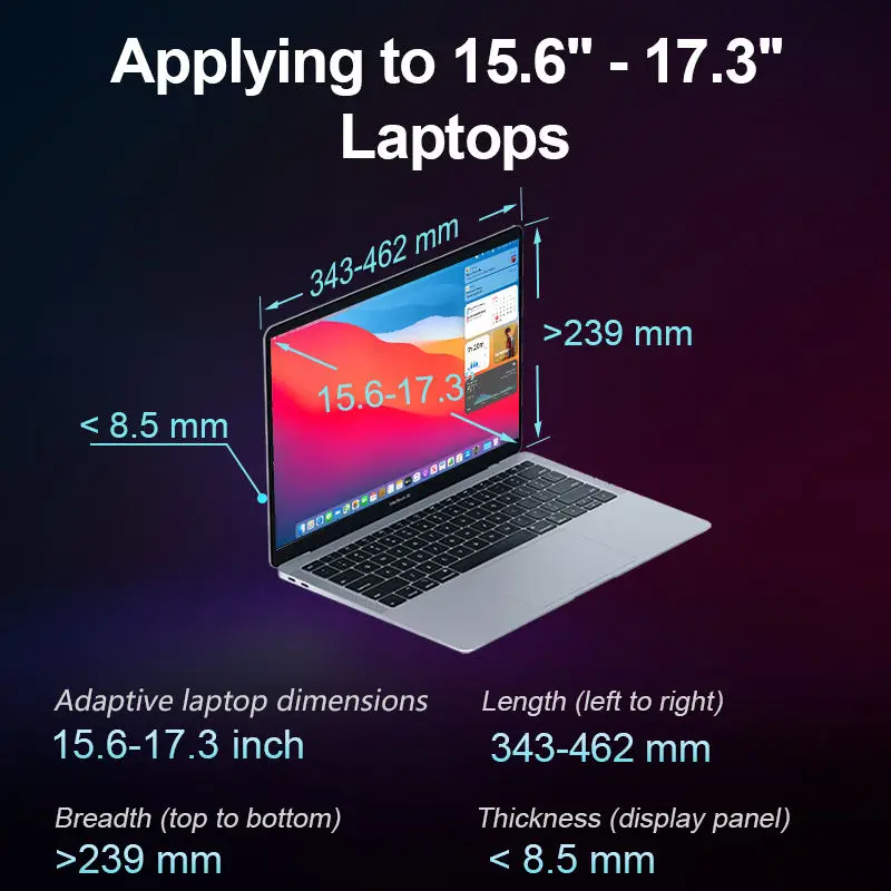 15.6 Inch Multi View HDR IPS Laptop Screen, USB-C HD Port Full HD LED Backlight Portable Display